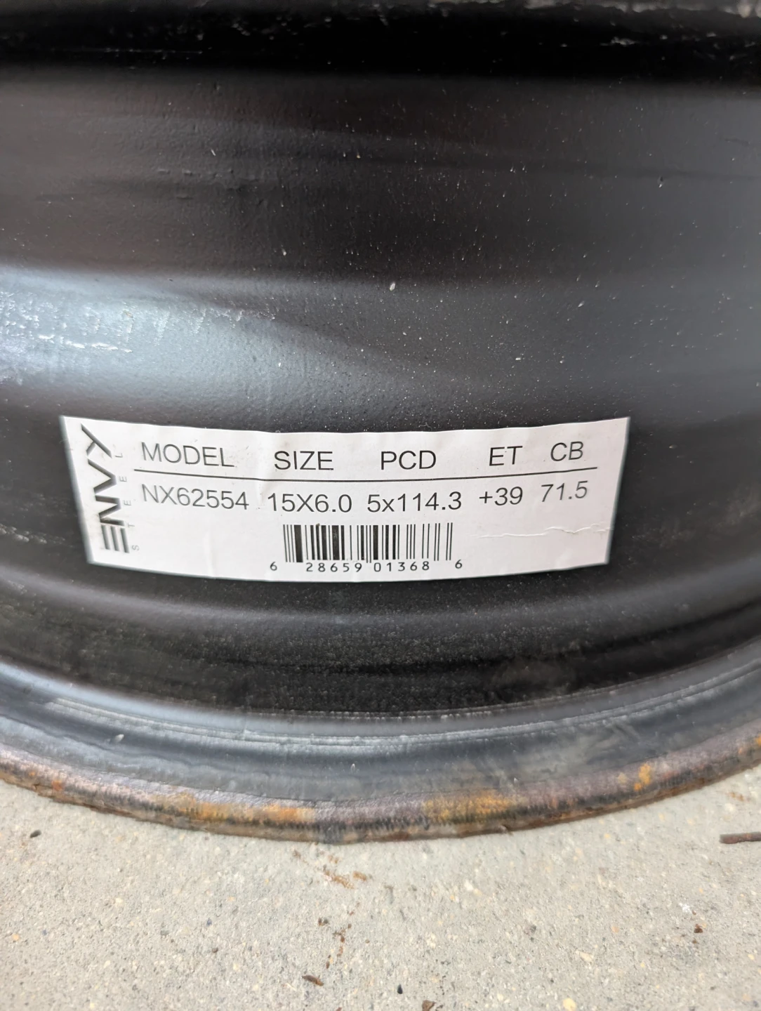 (4)-15 Inch Steel Rims 5x114.3 - photo 2