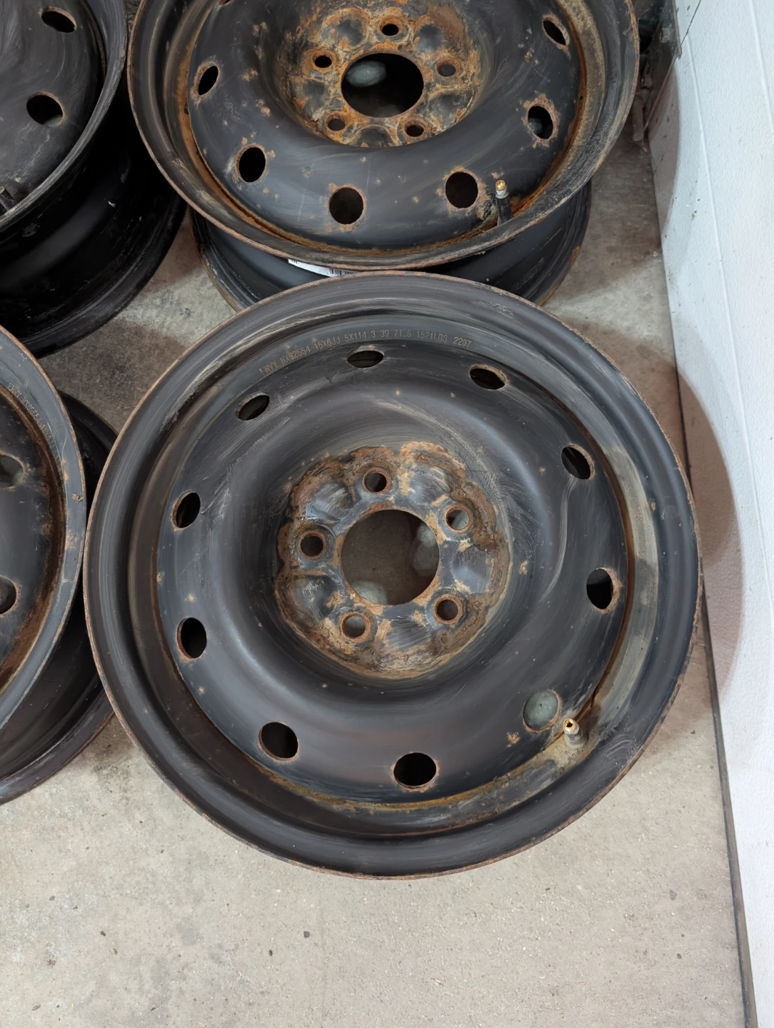 (4)-15 Inch Steel Rims 5x114.3 - photo 3