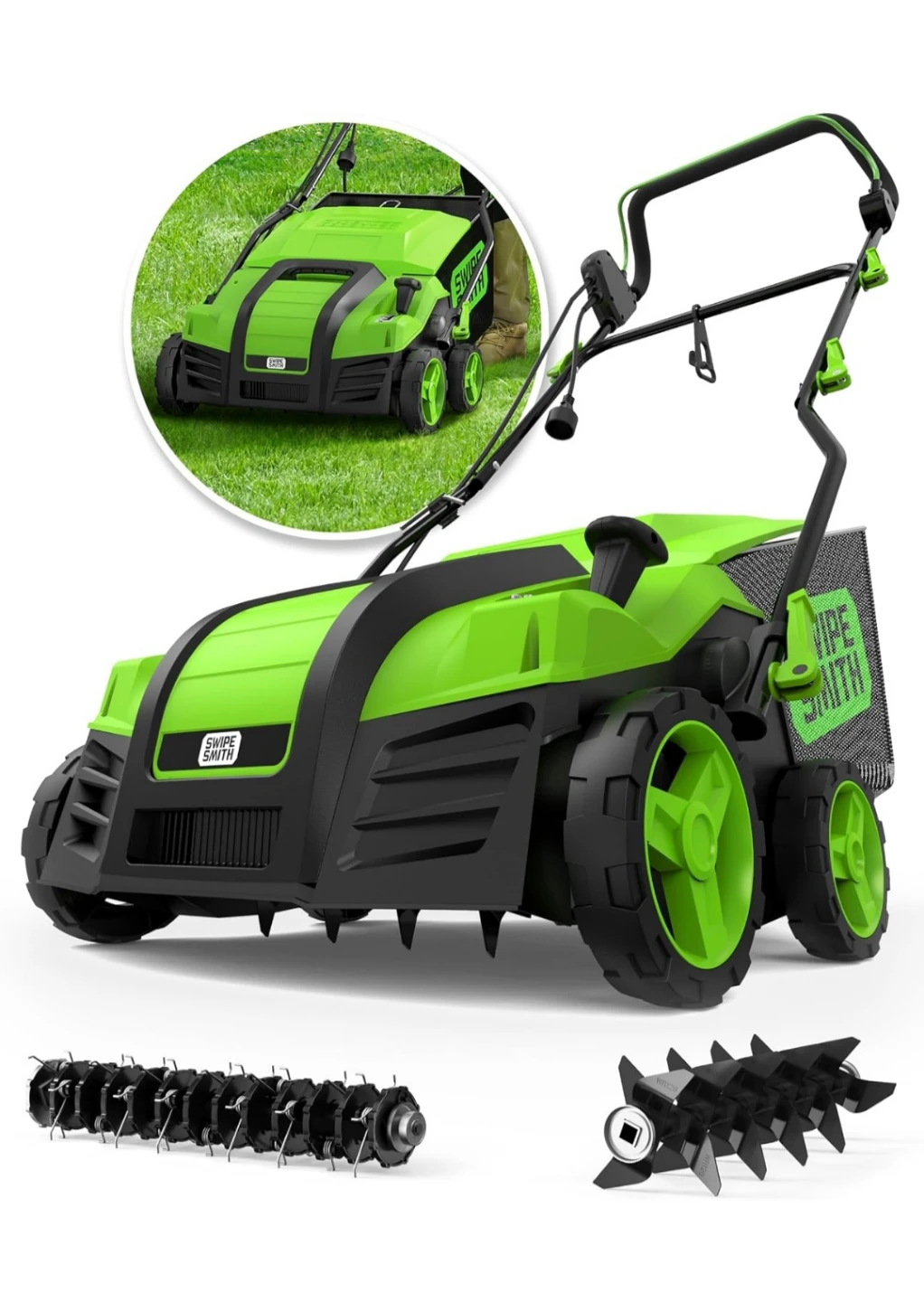 SwipeSmith Electric Dethatcher Scarifier - 16" Raking Width - photo 5
