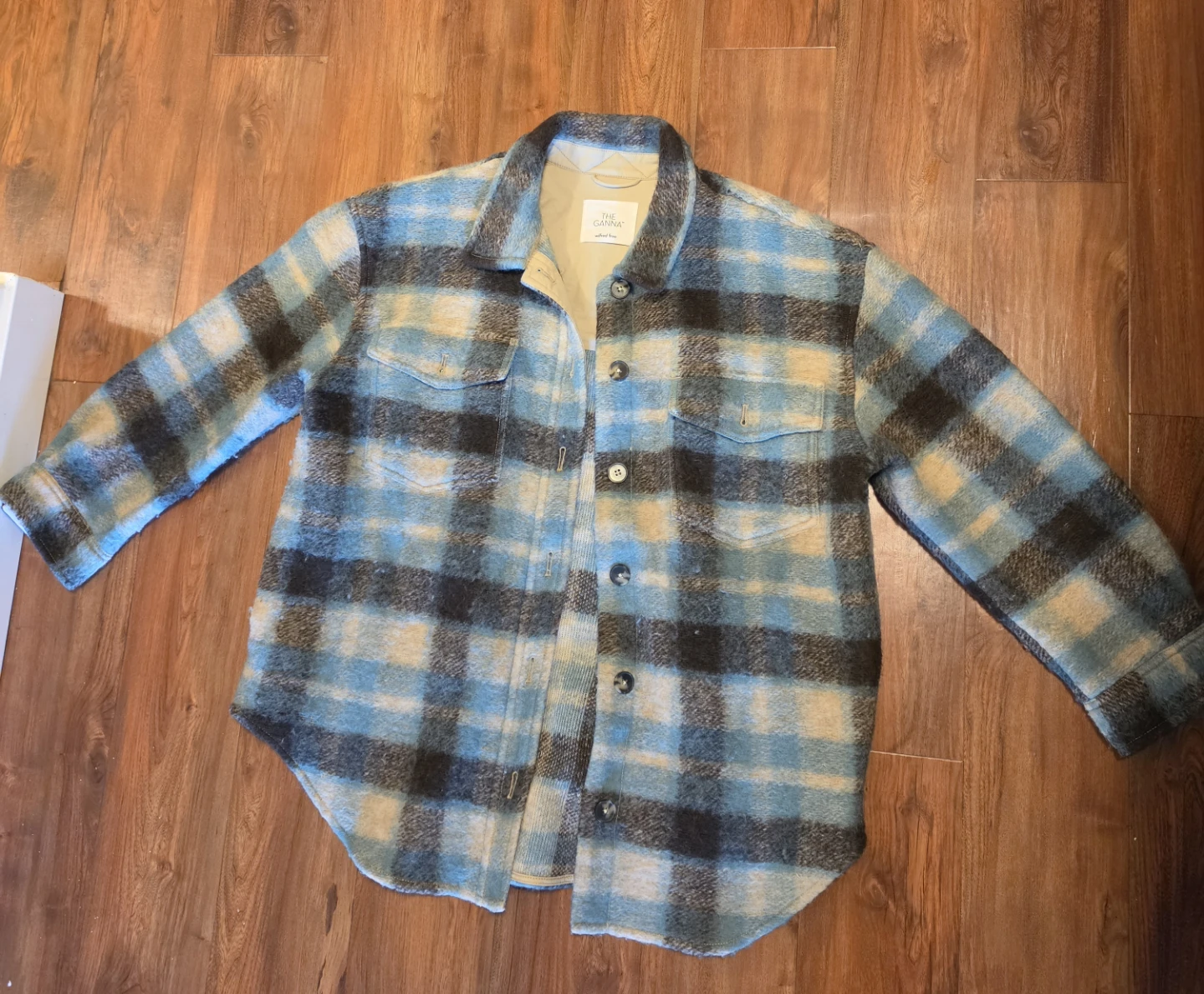 THE GANNA Wilfred Free Plaid Flannel Shirt Jacket