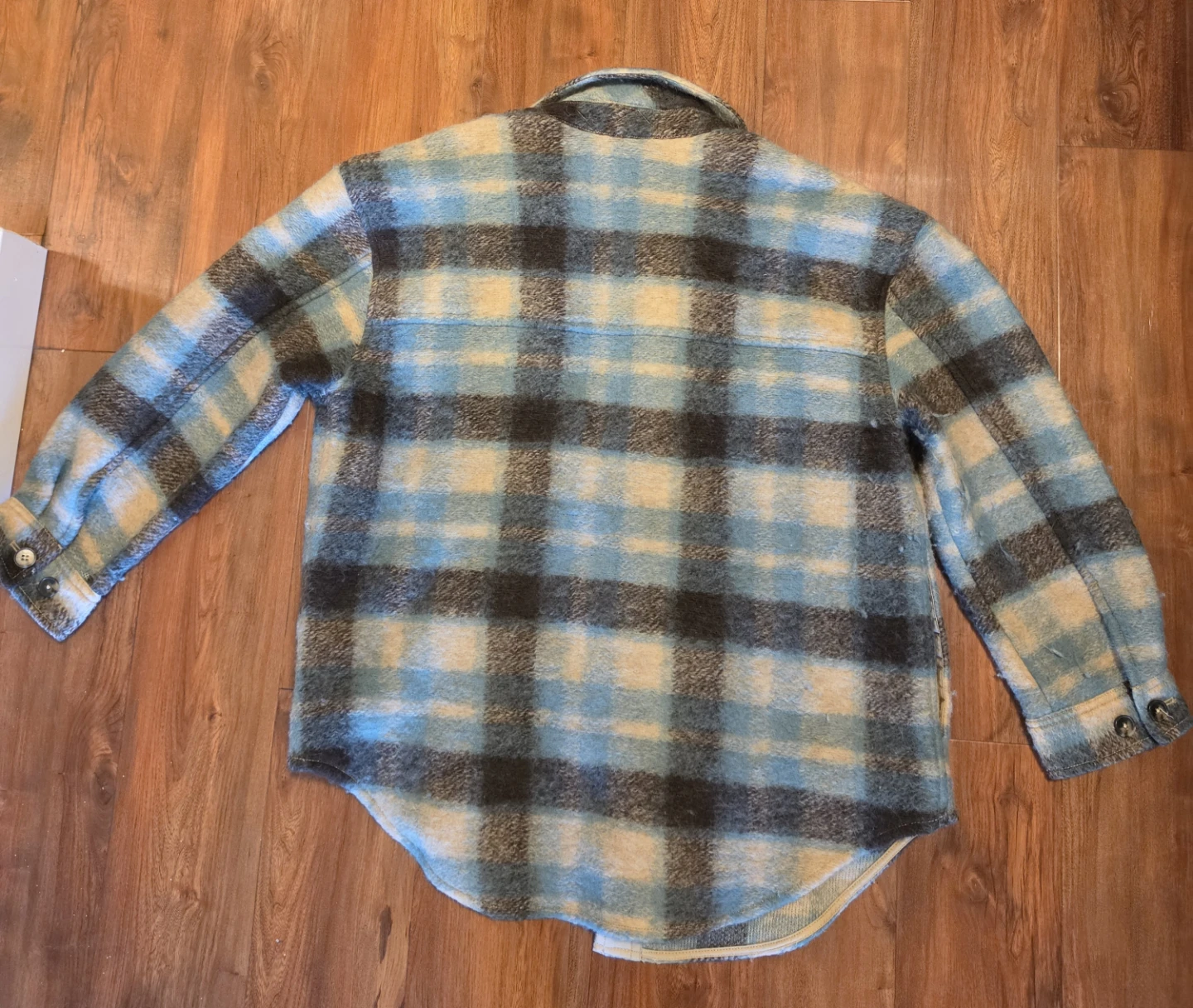 THE GANNA Wilfred Free Plaid Flannel Shirt Jacket - photo 2
