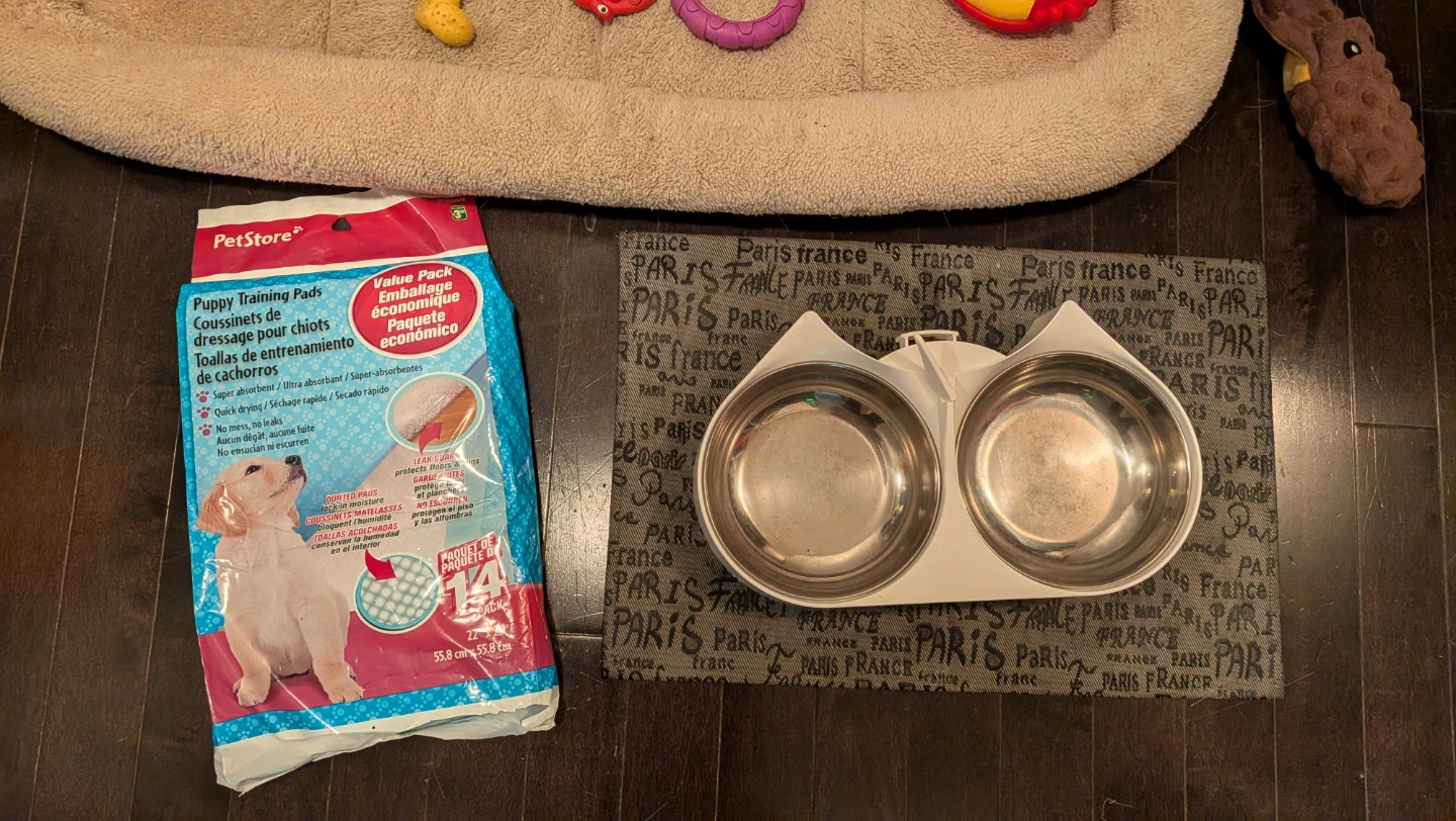 Assorted Dog Bed, Bowls, Pads, Coat & Toys Bundle - photo 3