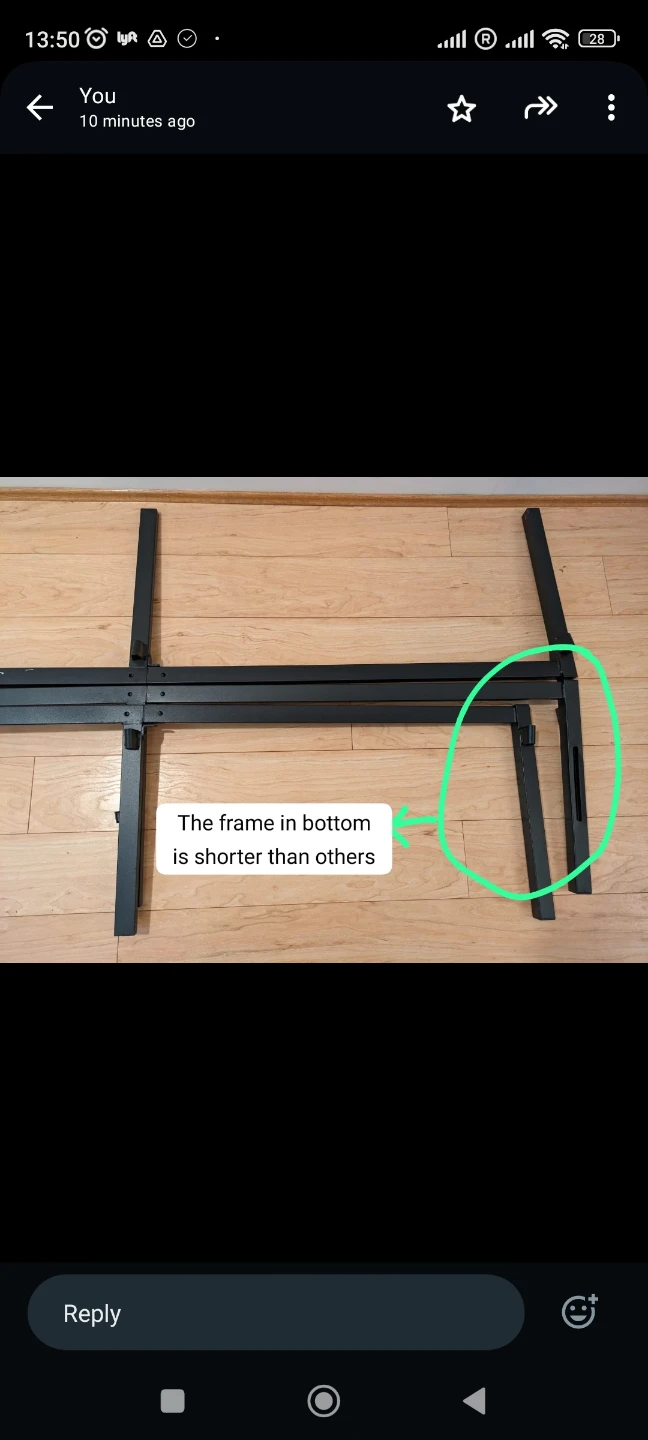 Black bed Legs / Frame with one crooked piece - photo 4