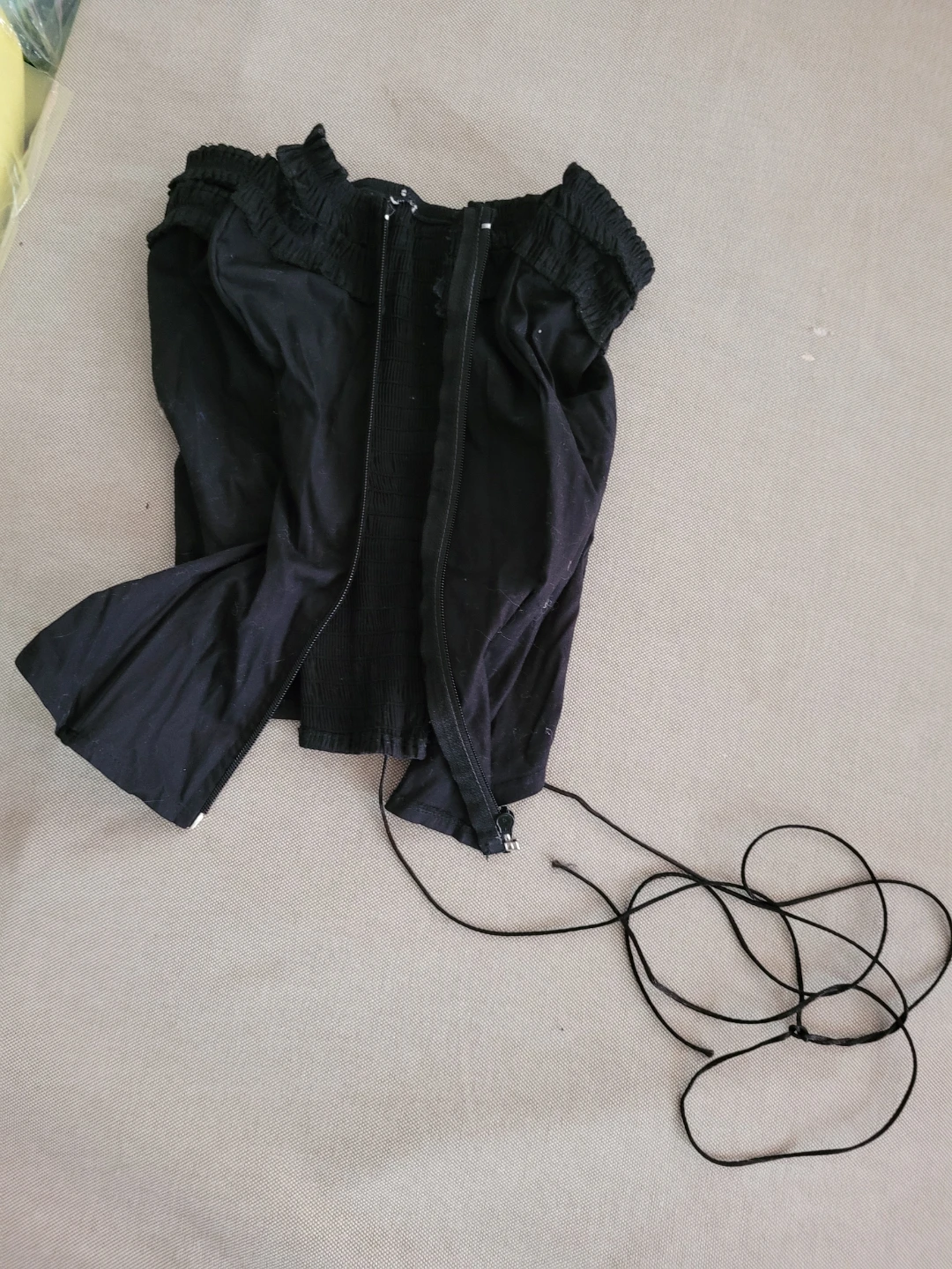 Black Corset Top with Lace-Up Back - photo 2