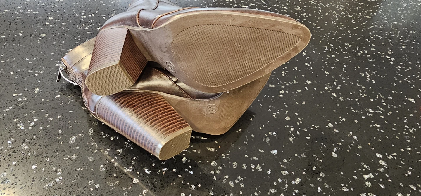 New Brown Leather Heeled Ankle Boots - photo 5