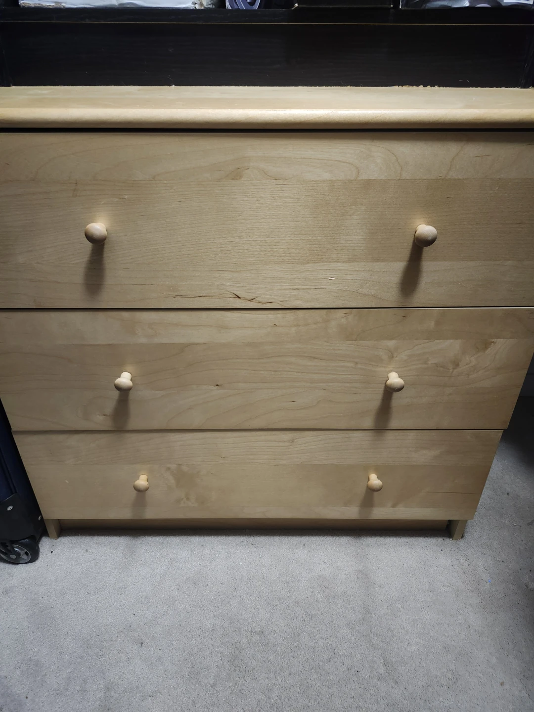 Light Wood 3-Drawer Dresser - photo 2