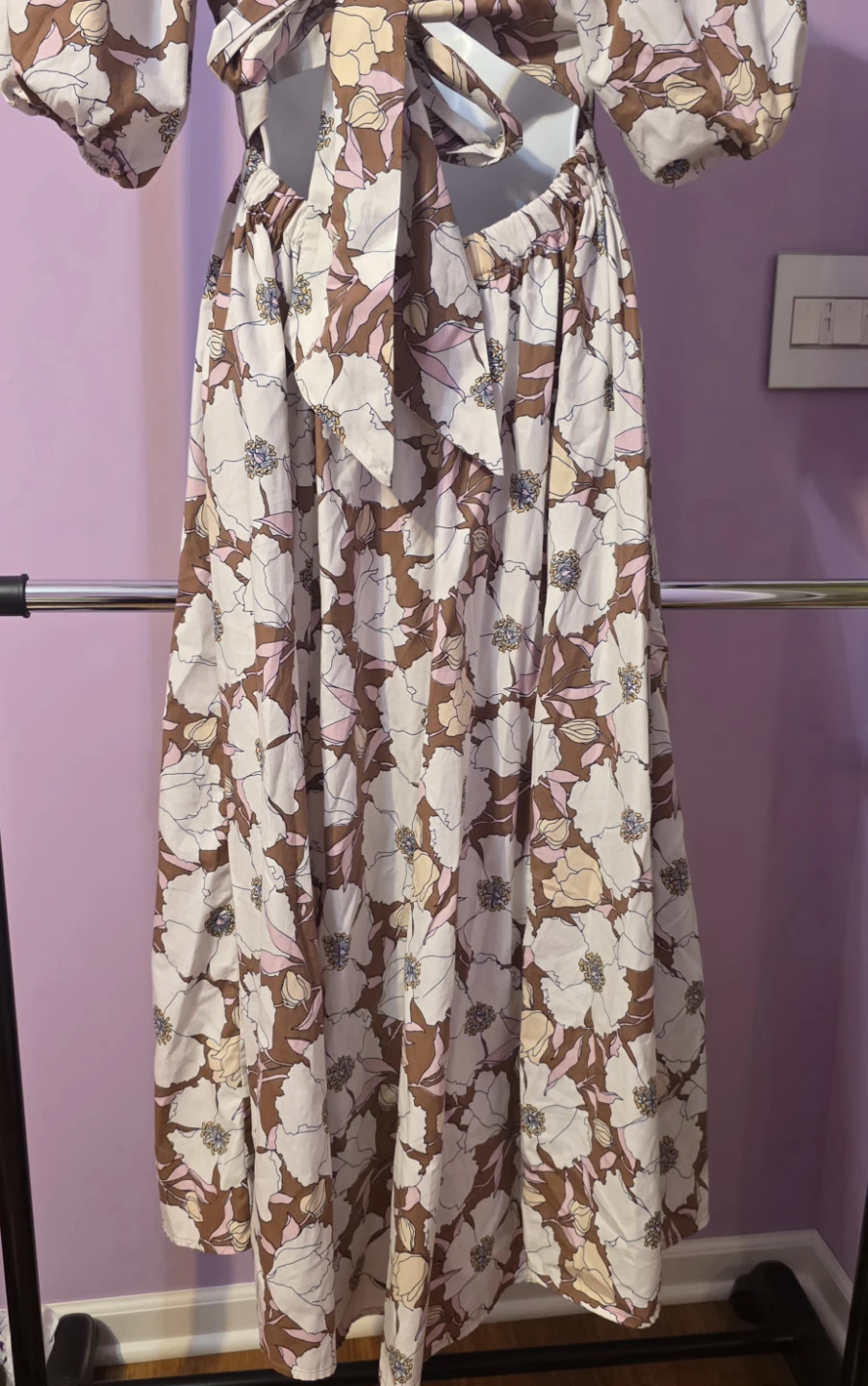 Abercrombie and Fitch Floral Maxi Dress with Tie Back size M - photo 2