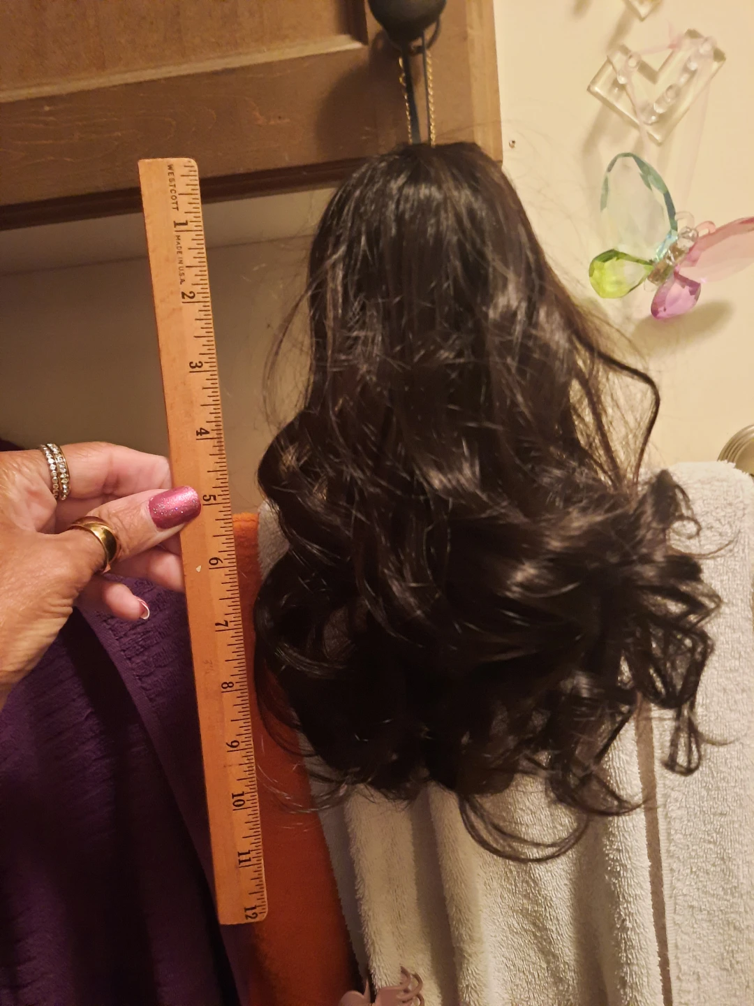 NWT Dark Brown Clip-in Hair Extension - Wavy