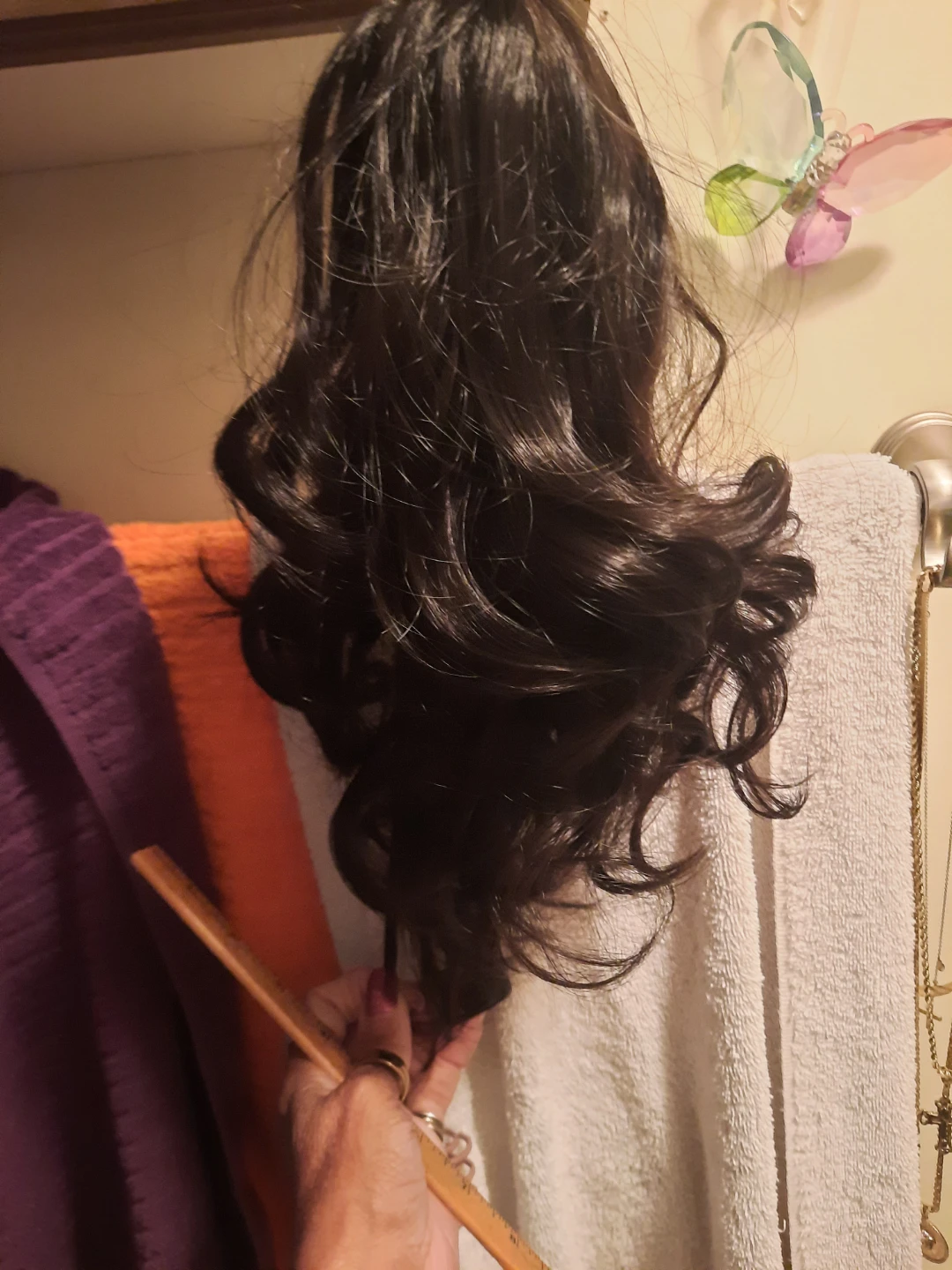 NWT Dark Brown Clip-in Hair Extension - Wavy - photo 2