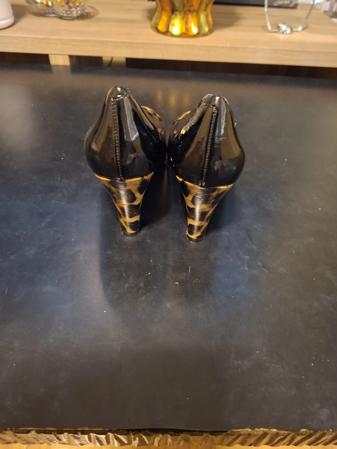 Nine West Black Patent Leopard Print Heels - photo 4