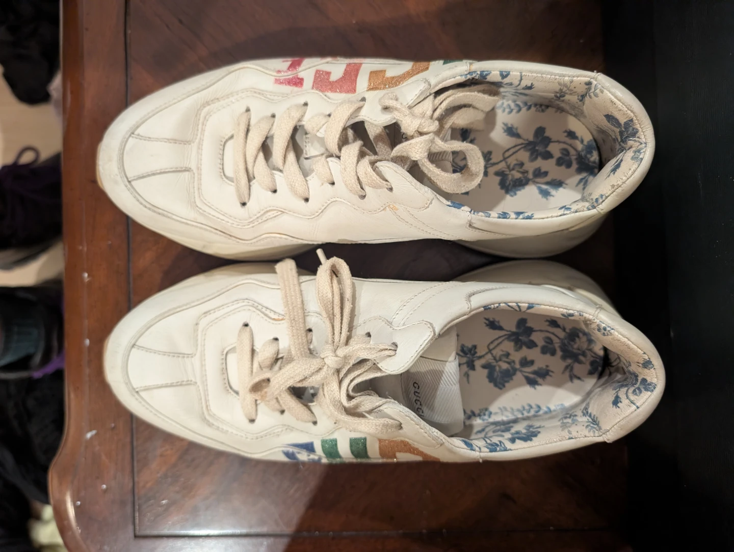 Gucci Rhyton Rainbow Logo Sneakers size 38  size 8 - photo 3