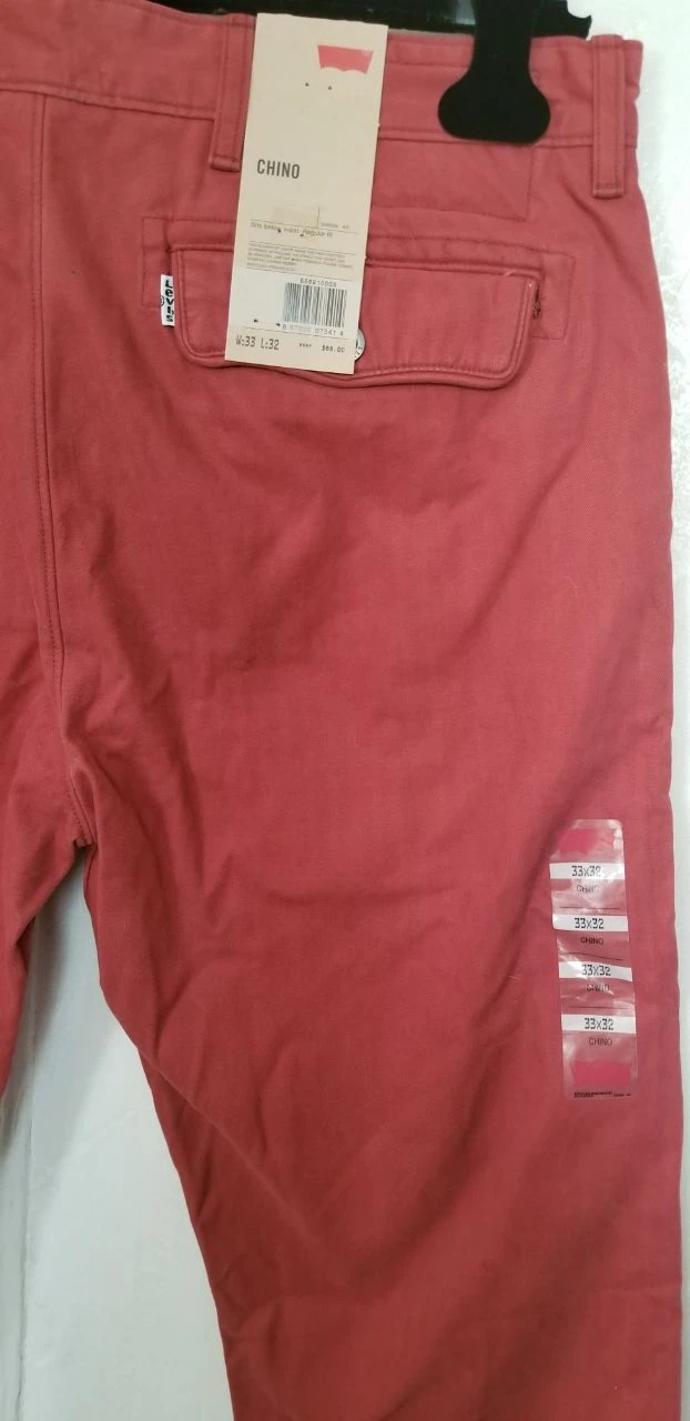 NEW $68 Levi's Chino Pants Red 33x32 Men's - photo 3