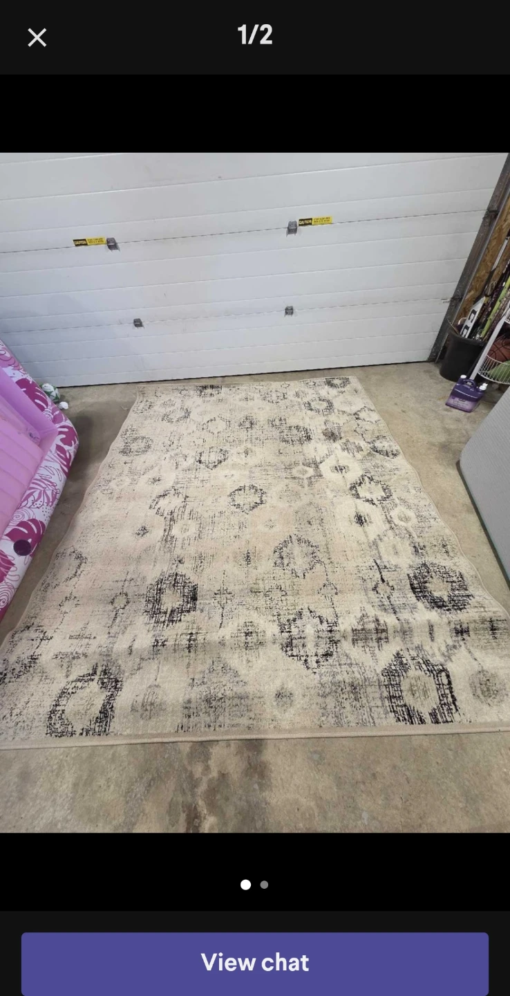 Area Rug - Cream and Black Pattern - photo 2