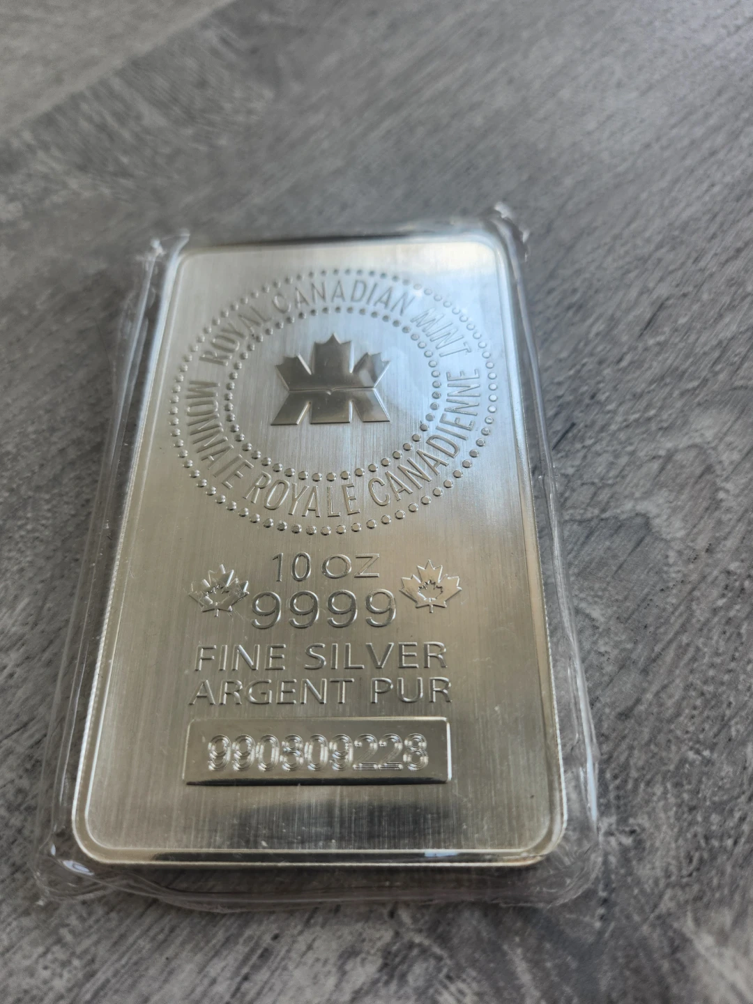 10 oz Royal Canadian Mint Fine Silver Bar