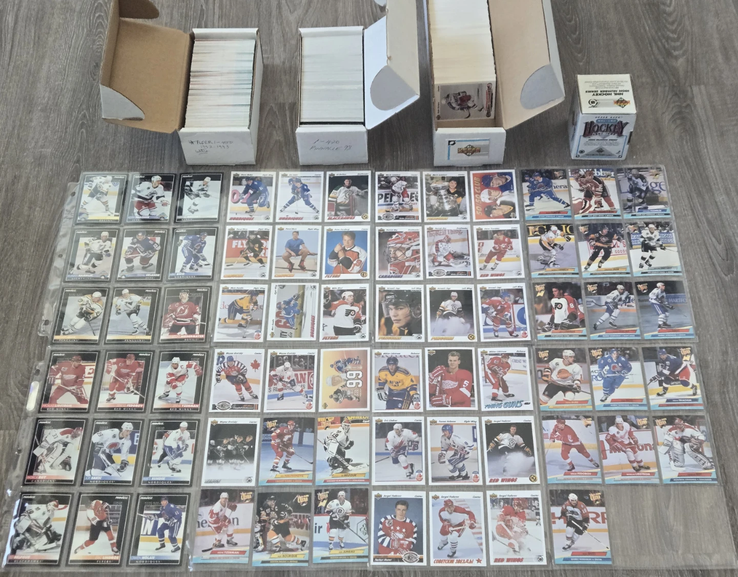 1991-93 Hockey Card Sets, Upperdeck, Ultra, Pinnacle