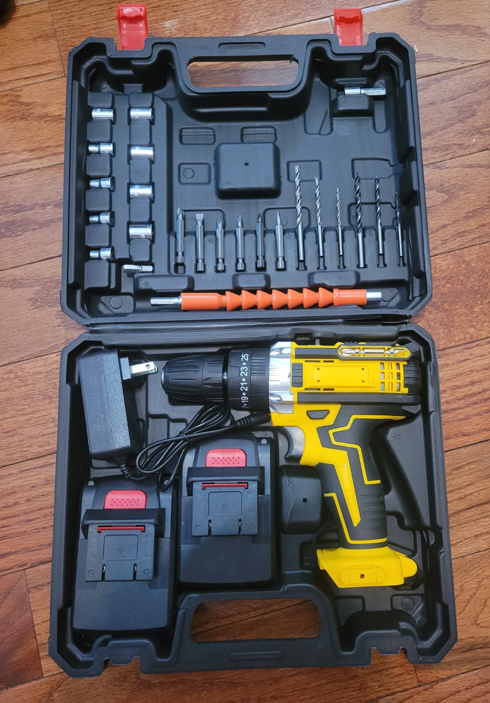 NEW Cordless Hammer Drill Set with Accessories