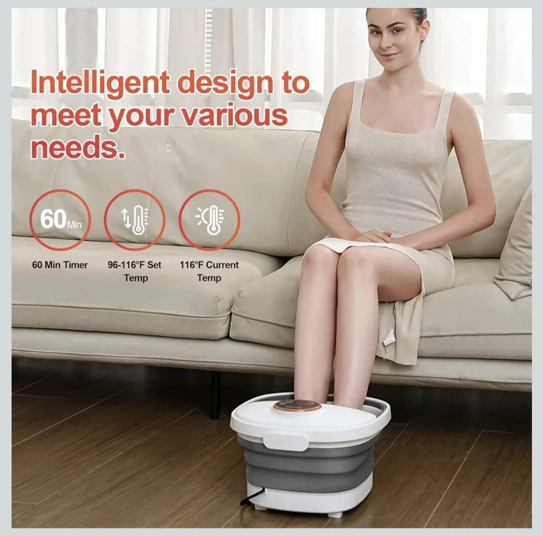 Gehona Collapsible Foot Bath Massager with Heat and Timer - photo 4