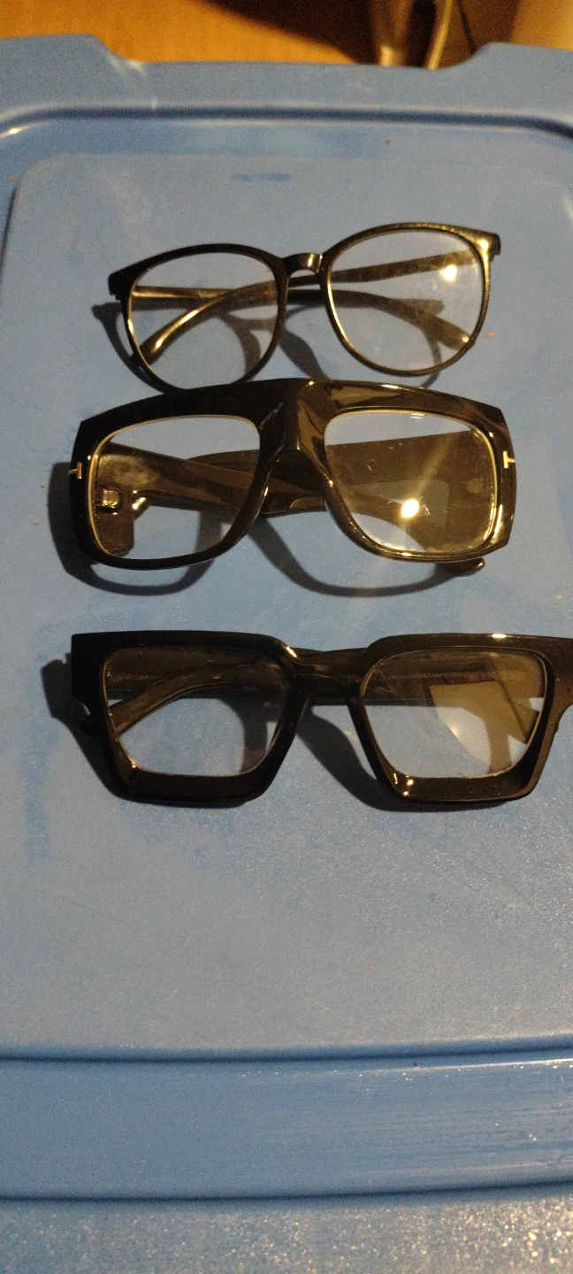 3 Pairs Black Eyeglasses Frames
