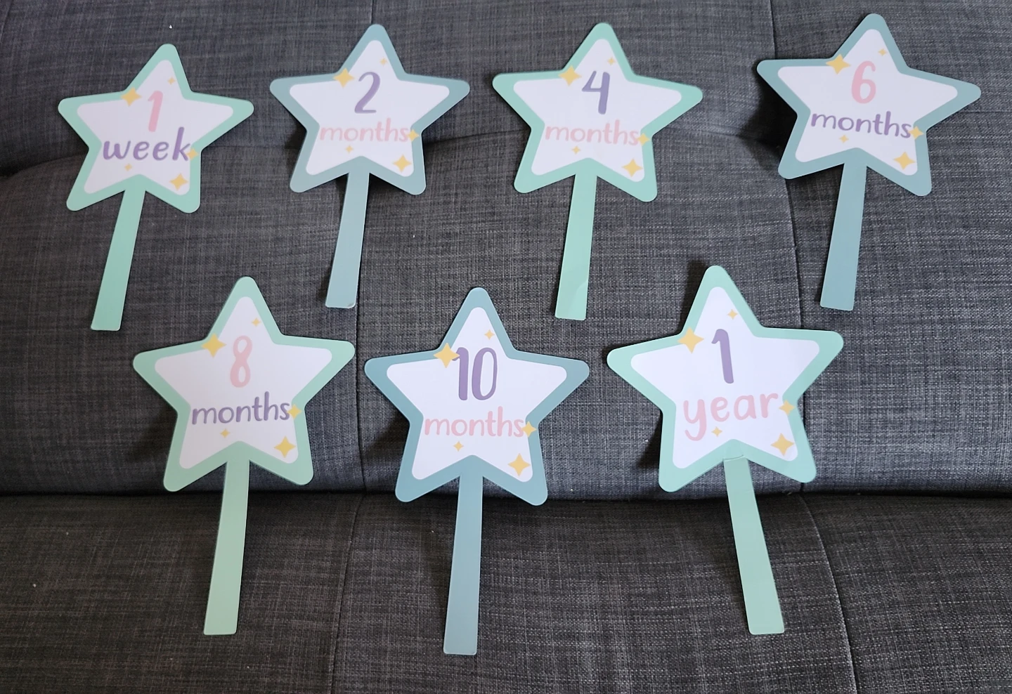 Baby's First year milestone cards and blanket - photo 3