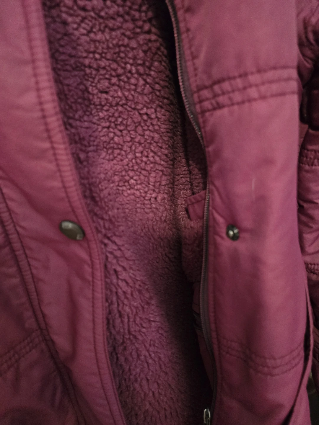 K.Style Puffer Winter Coat with trim on hood - photo 3
