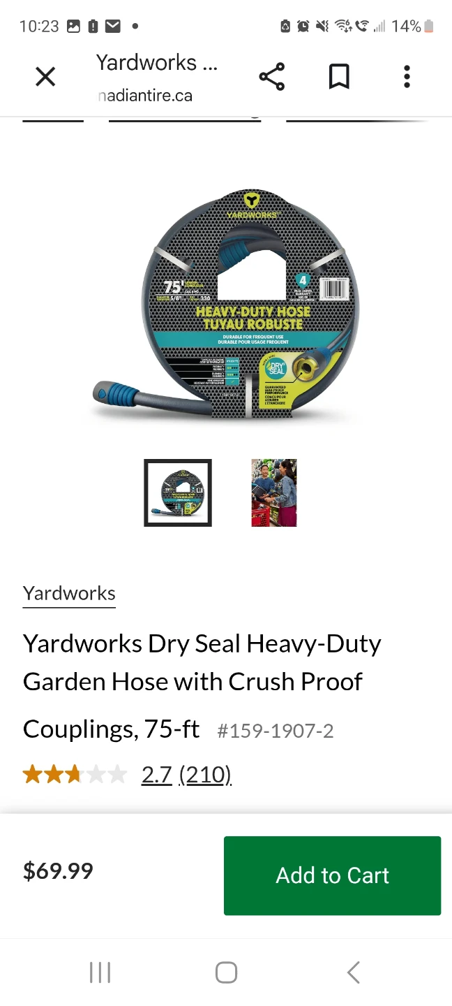 Yard work long hose