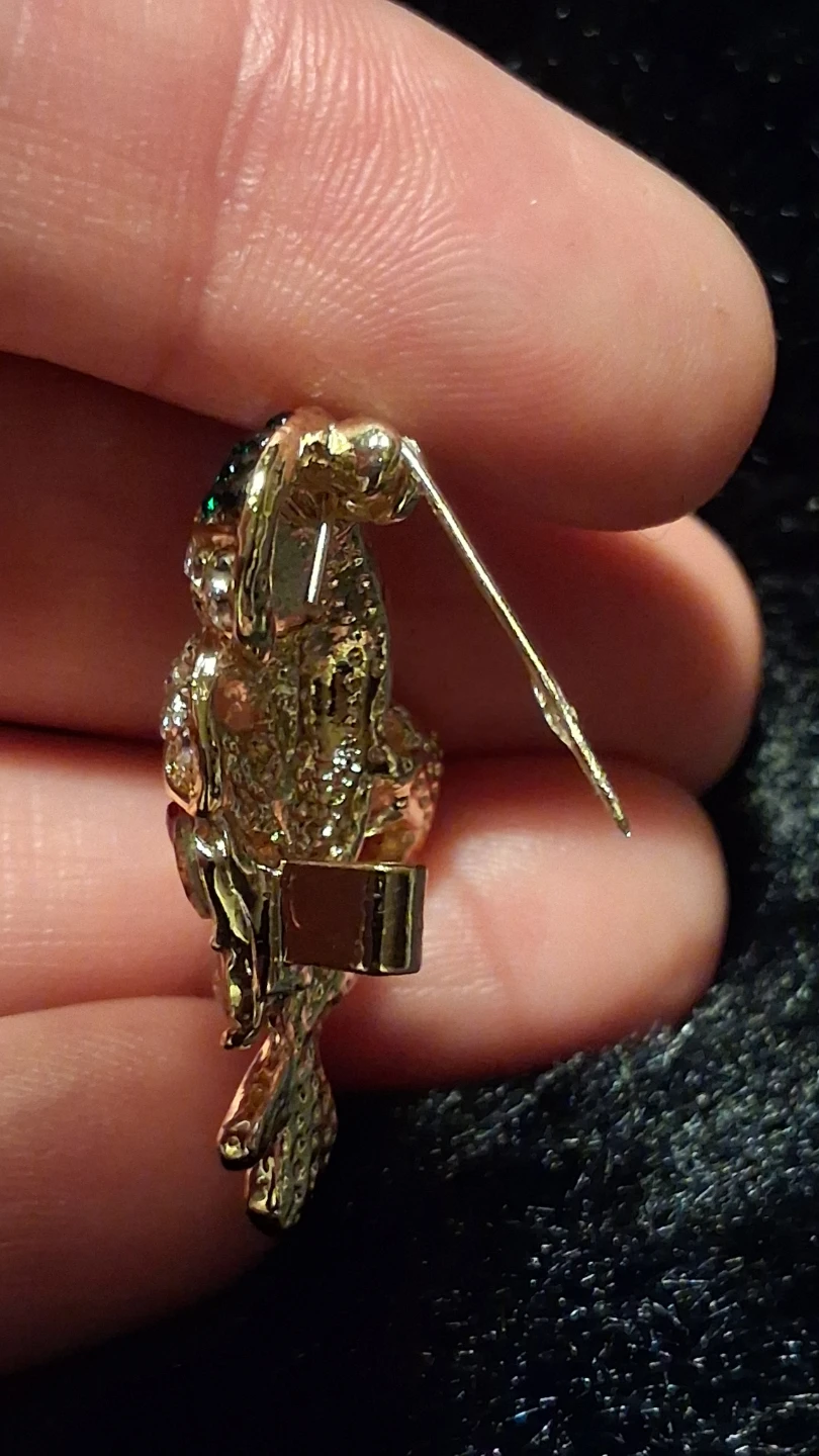 Birdie Brooch with Rhinestones - photo 3