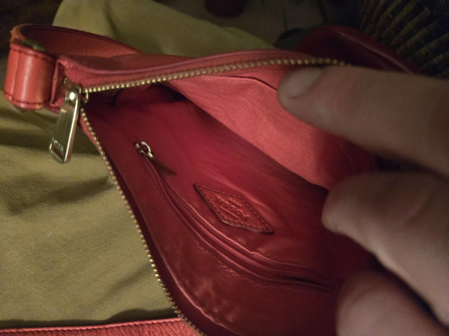 Fossil Pink Leather Crossbody Bag - photo 2