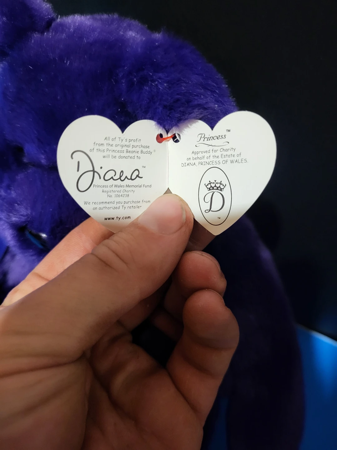 Ty Princess Diana Beanie Buddy Bear - photo 3