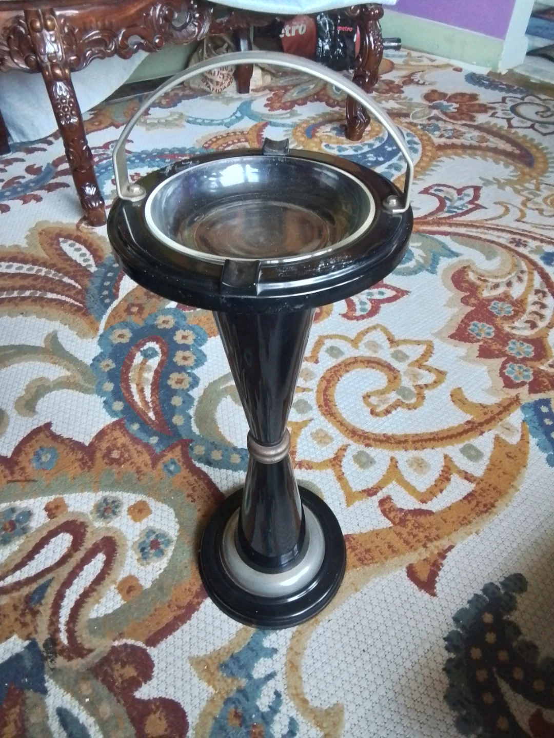 Vintage Ashtray Stand with Handle - photo 2
