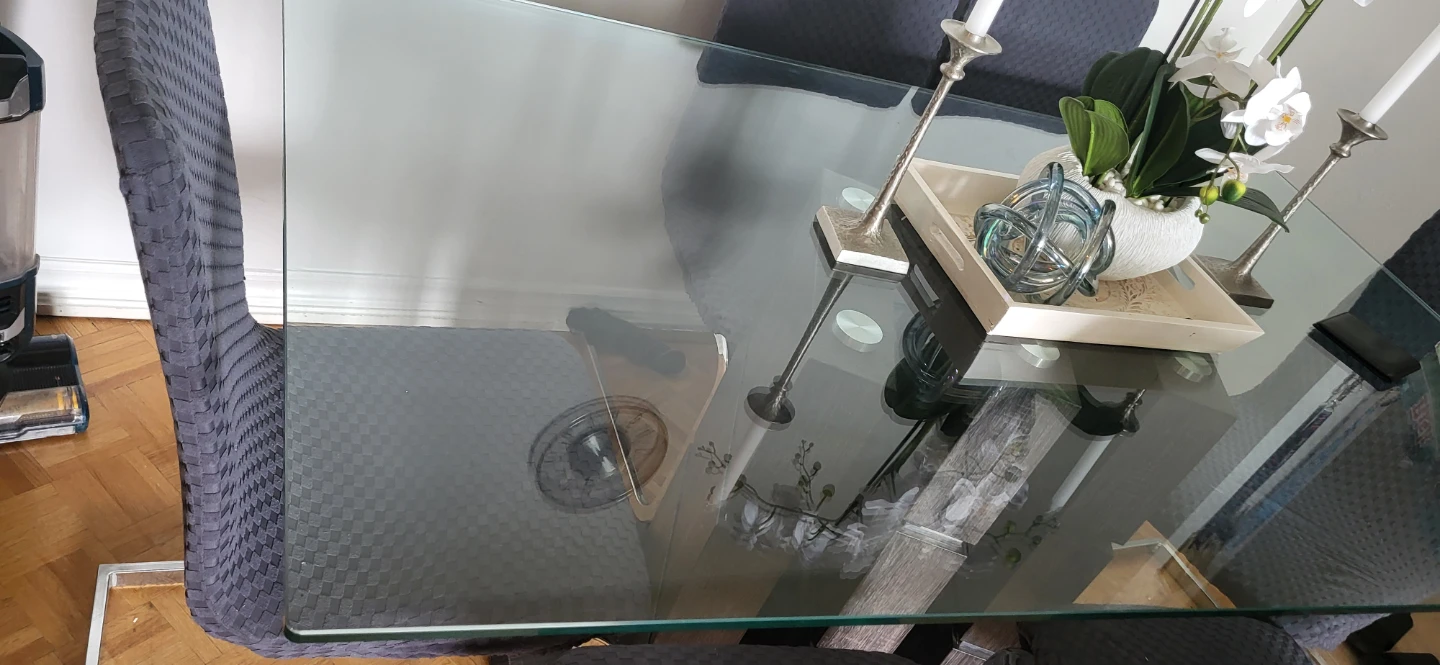 Dining Table with Wood-Look Base - photo 2