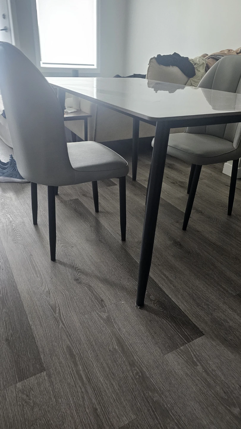 Grey Dining Chairs and Marble Top Table Set - photo 4
