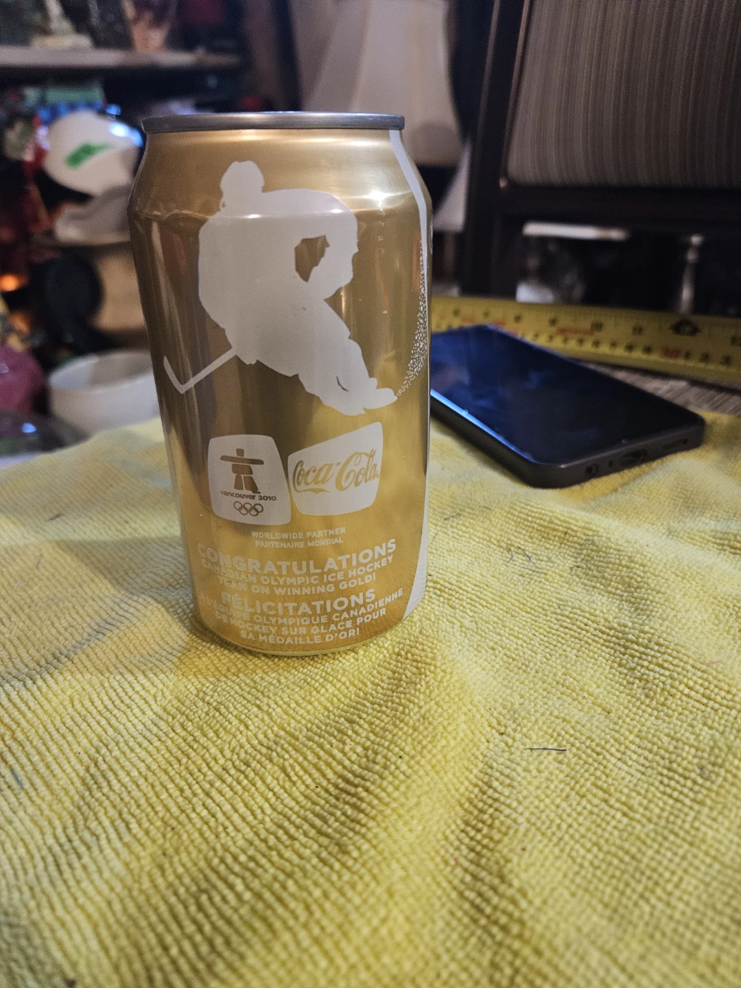 Coca-Cola Canadian Olympic Hockey Gold Medal Can - photo 2