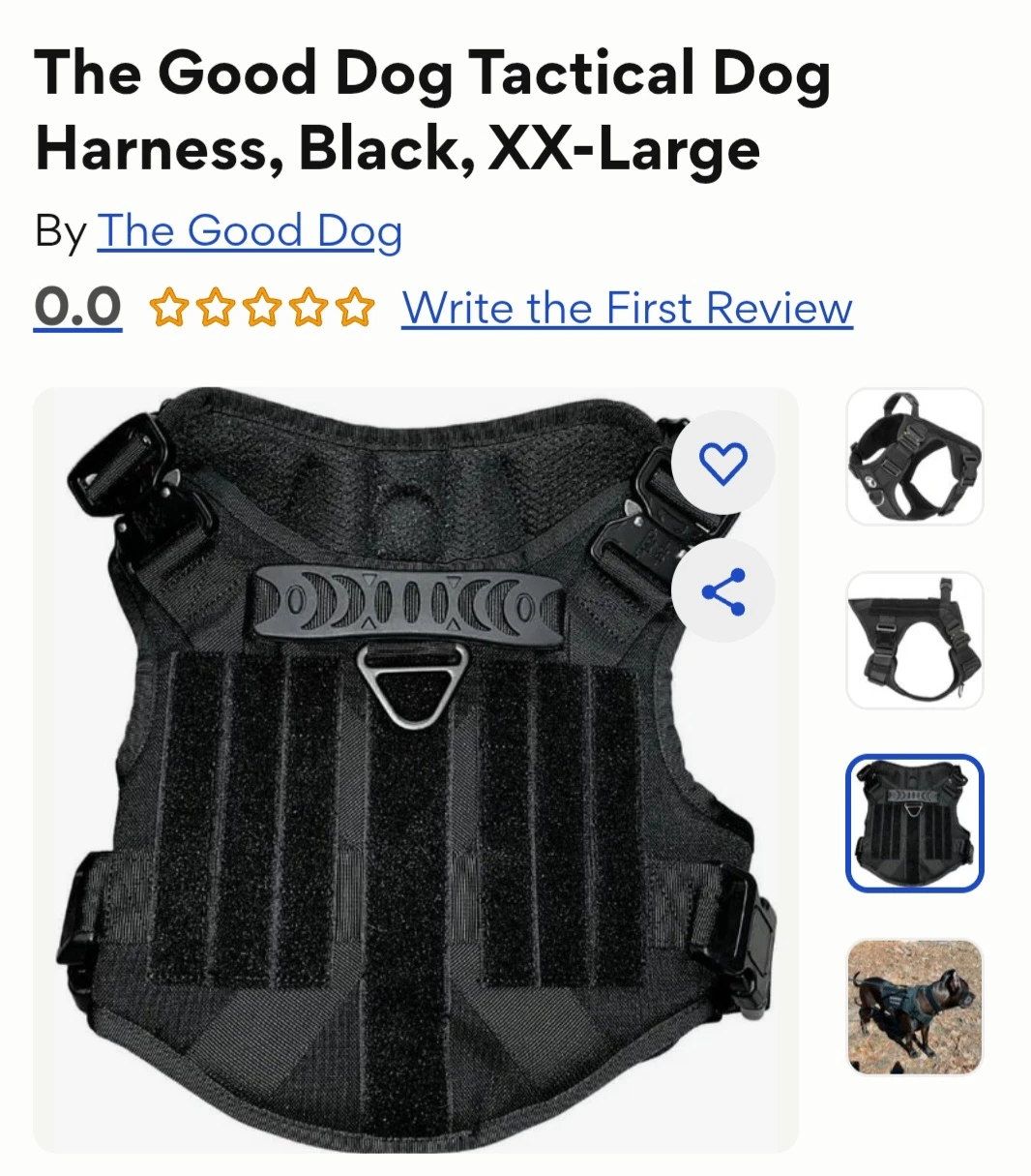 The Good Dog Tactical Harness Brand New w/Tags Size XXL - photo 3