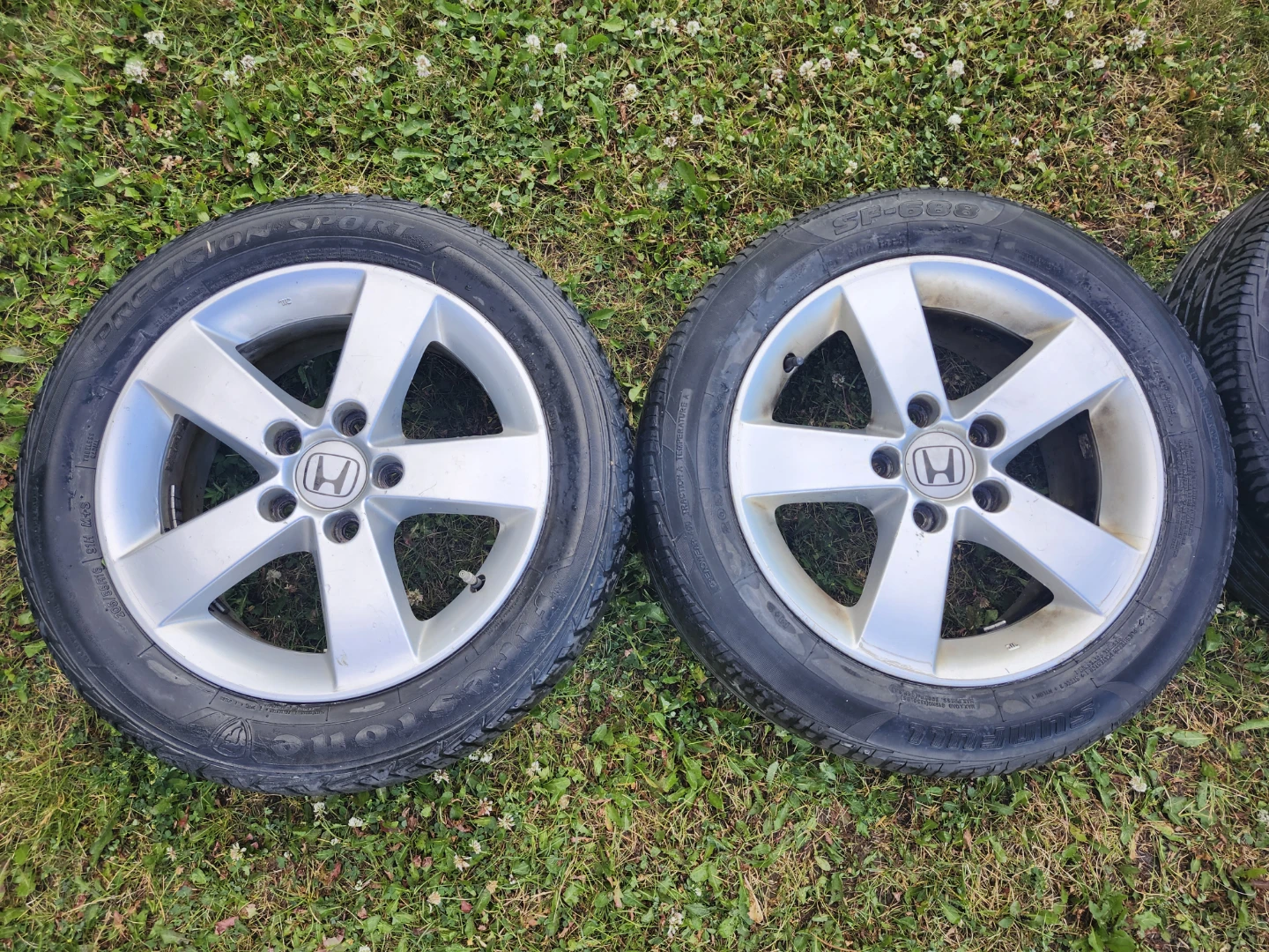16 Inch Honda Civic OEM Alloy Wheels and Tires 205 55R16 5x114.3 - photo 4