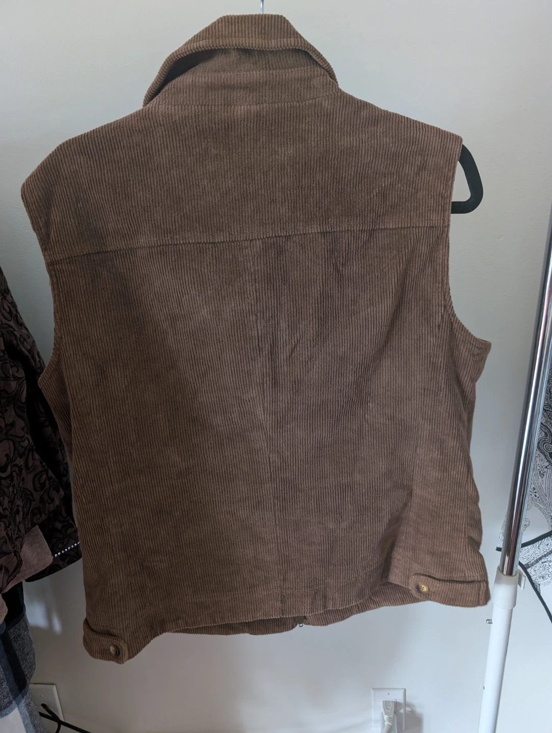 Jeanne Pierre Corduroy Vest - Brown - Size L - photo 3