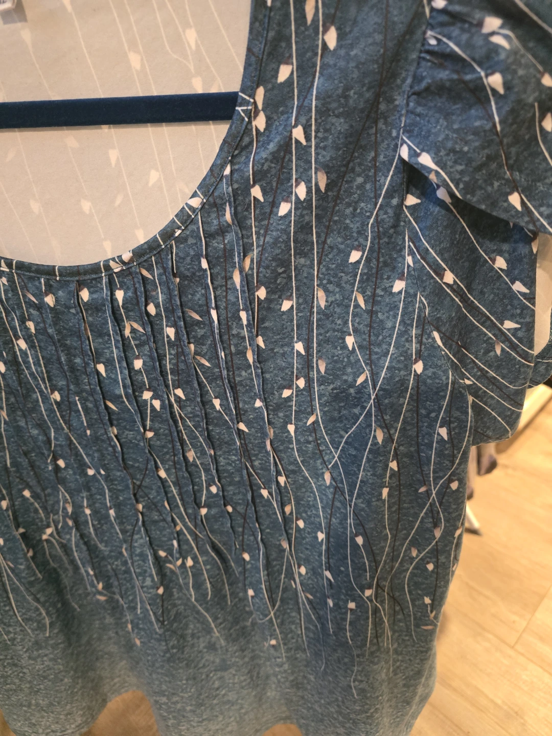 Blue patterned t-shirt - photo 3