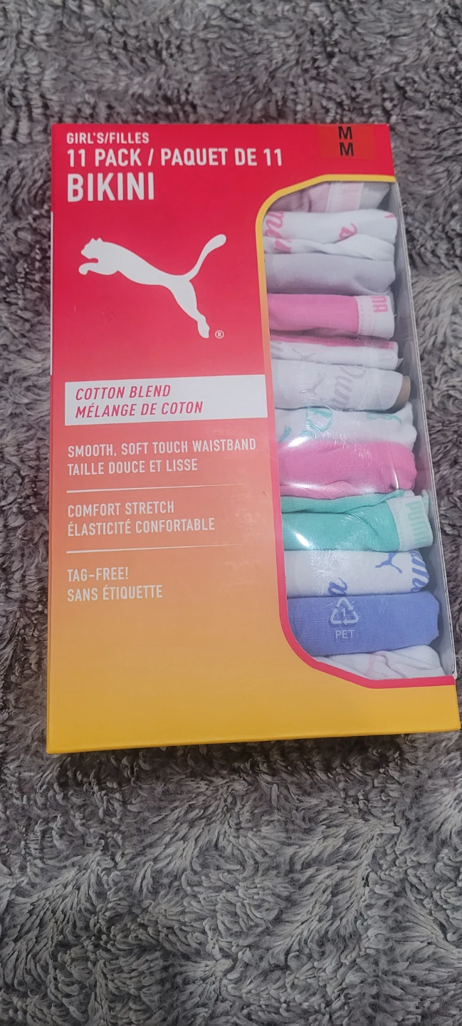Puma Girls' 11 Pack Bikini Underwear