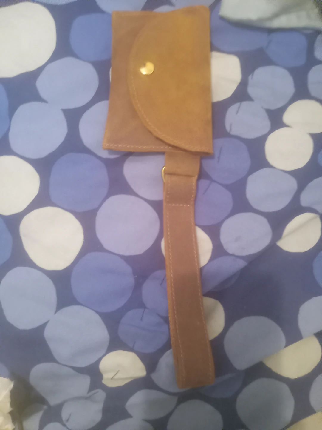Ashley Cole Leather Works Suede Wristlet Pouch