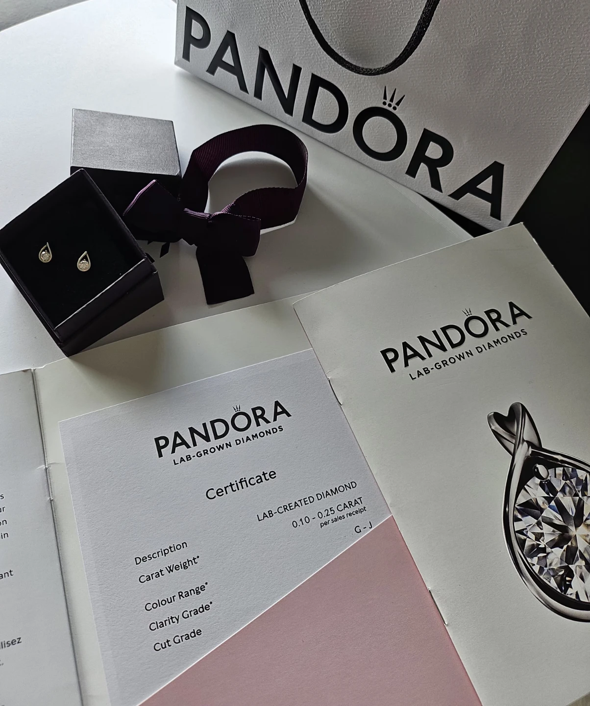 Pandora Infinite lab diamond Stud Earrings - photo 3