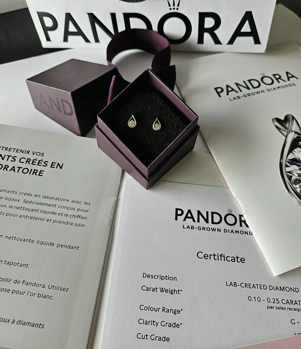 Pandora Infinite lab diamond Stud Earrings - photo 4
