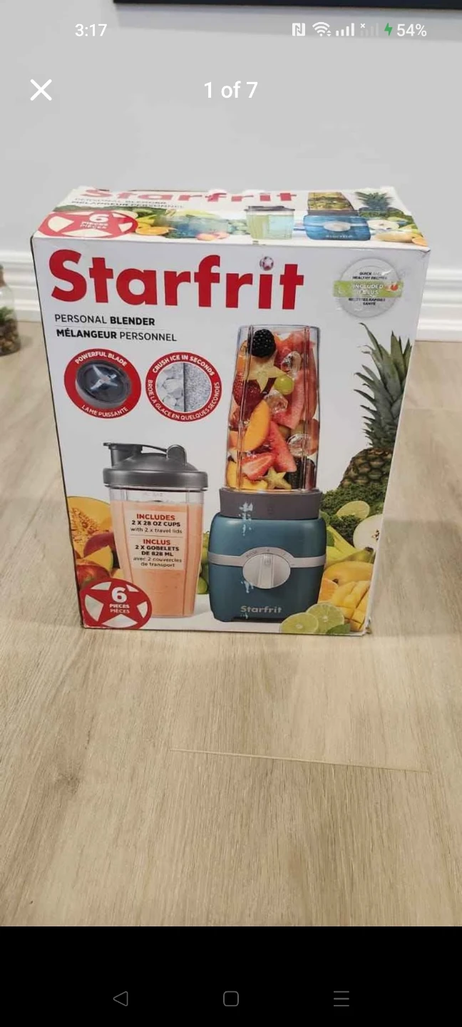 Starfrit Personal Blender Set (6 Pieces, Dual 28oz Travel Cups)