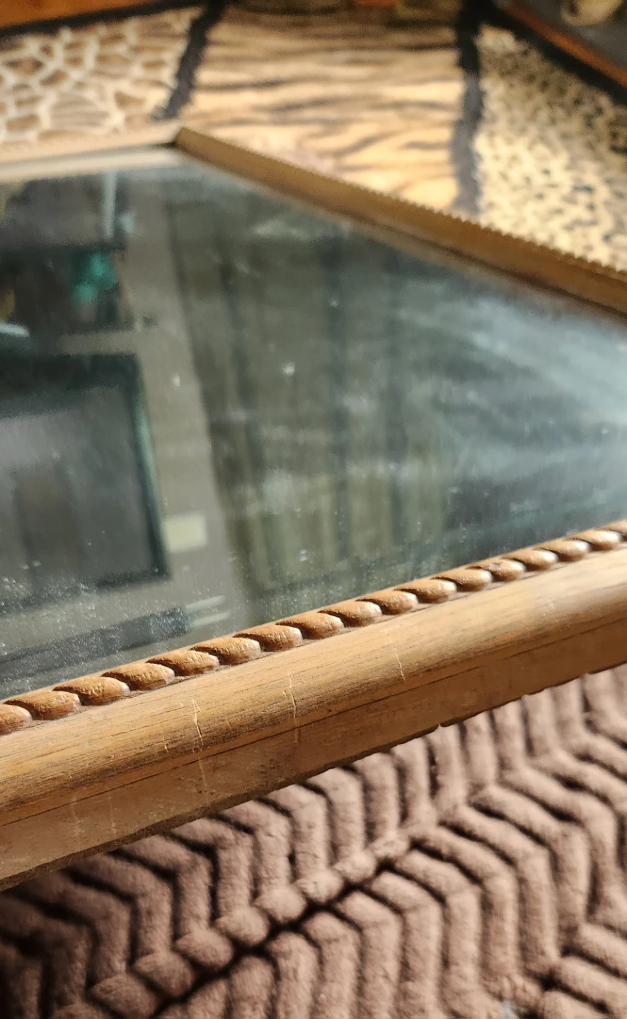 Vintage Wood Framed Mirror - photo 2