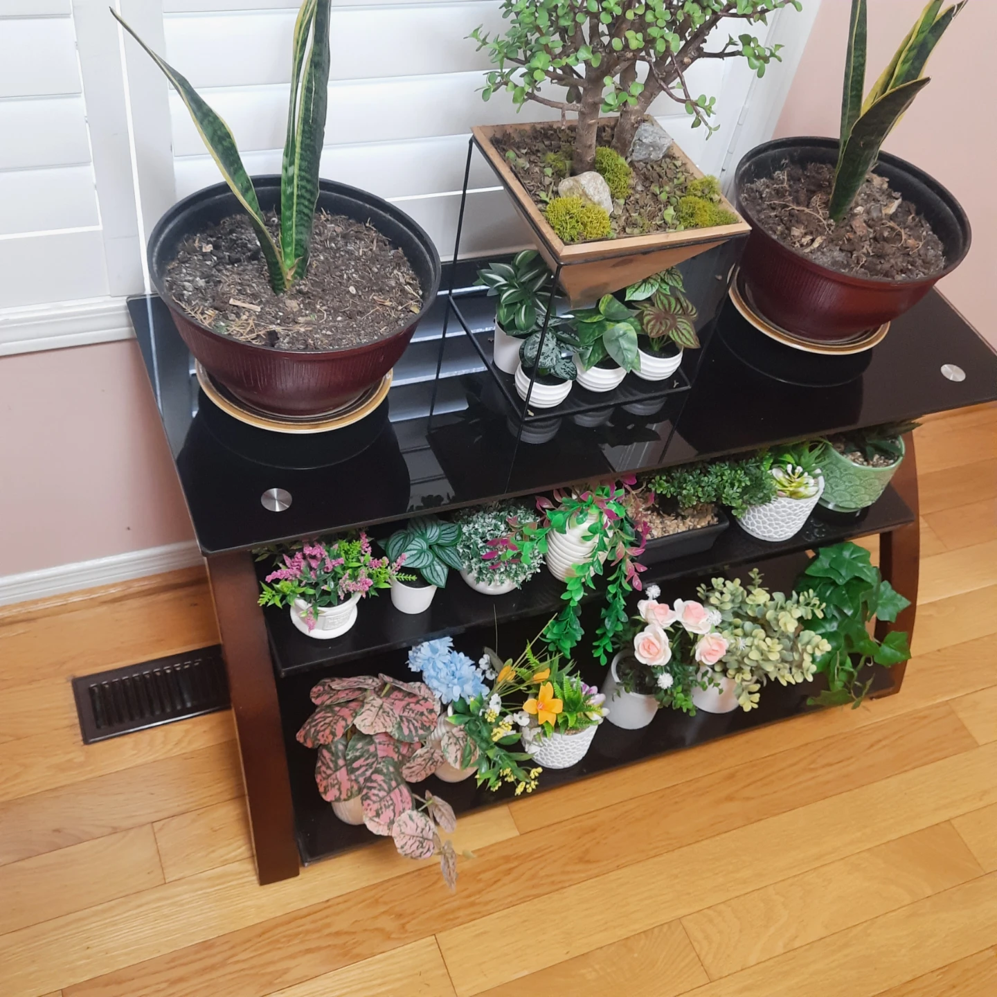 Glass top plant stand - photo 3