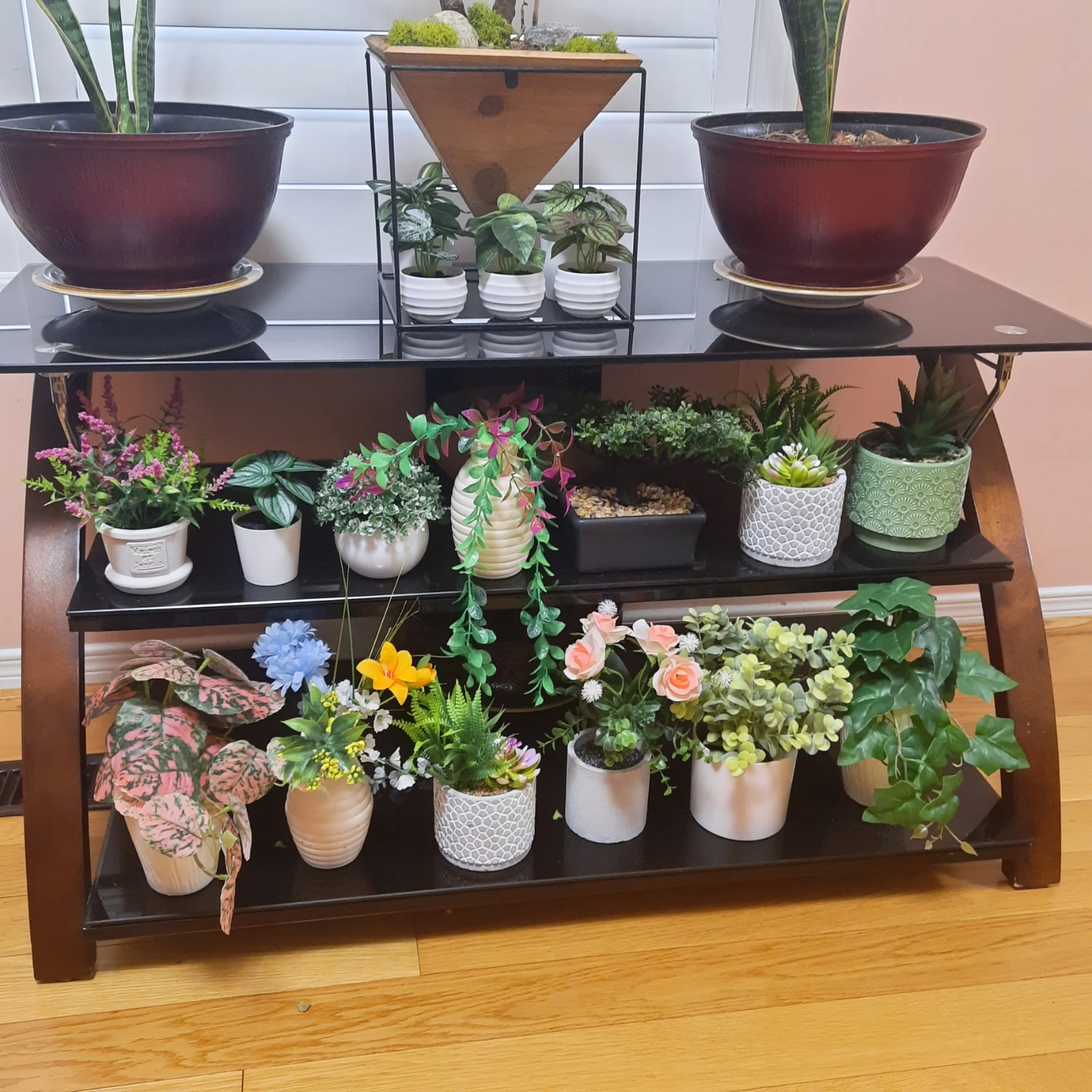 Glass top plant stand - photo 4