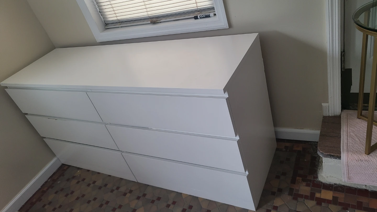 White 6-Drawer Dresser - photo 3