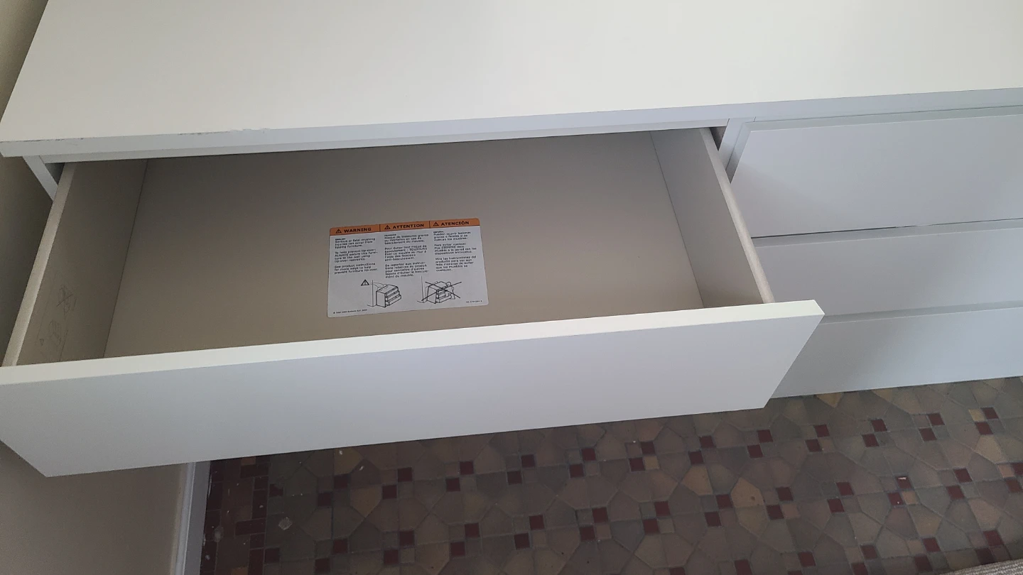 White 6-Drawer Dresser - photo 5