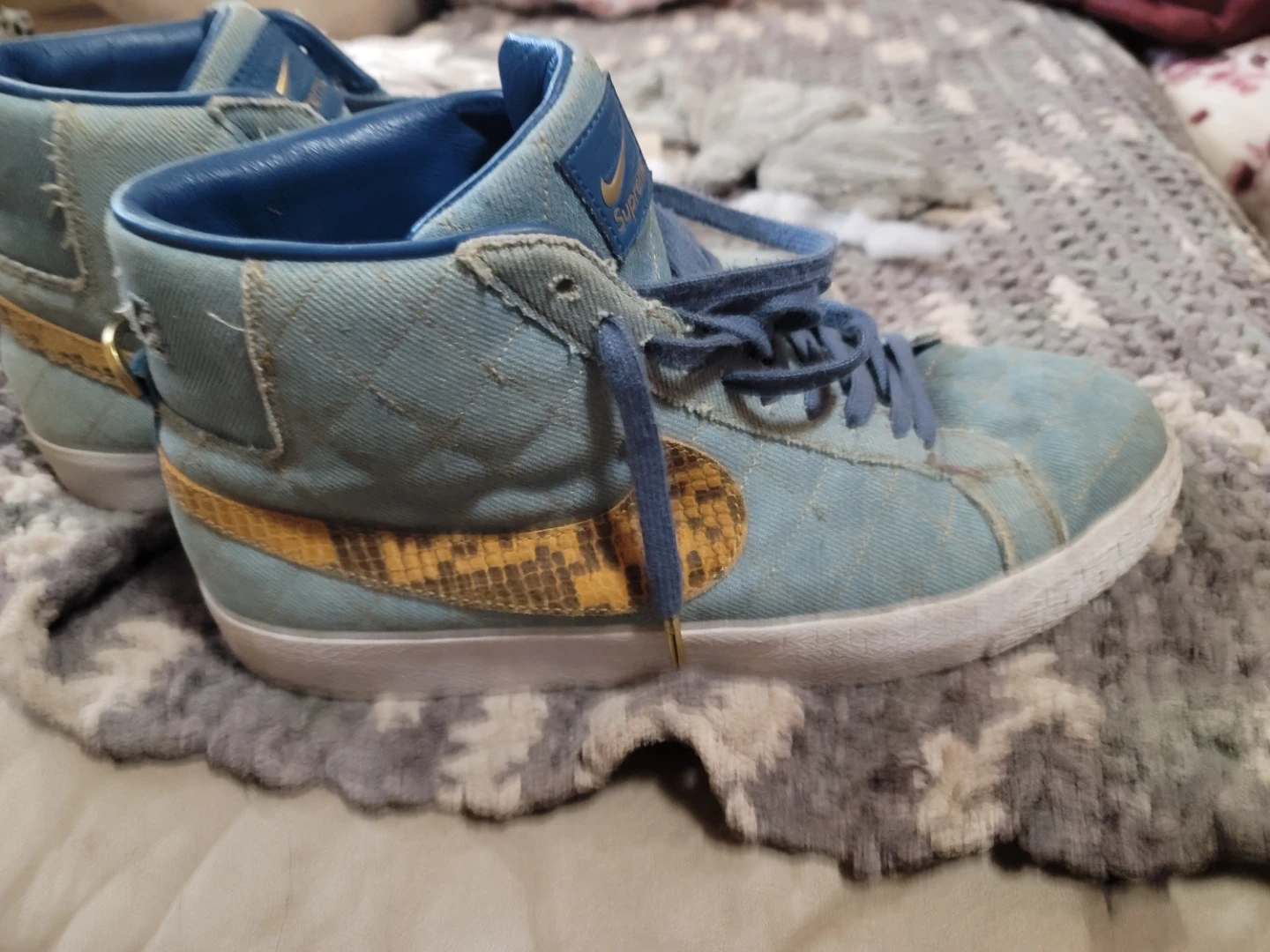 Nike SB Blazer Mid Supreme Light Blue Sneakers - photo 3