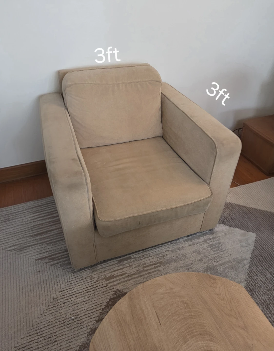 Free 3 Seat Sectional Sofa and Matching Armchair (pickup only) - photo 4