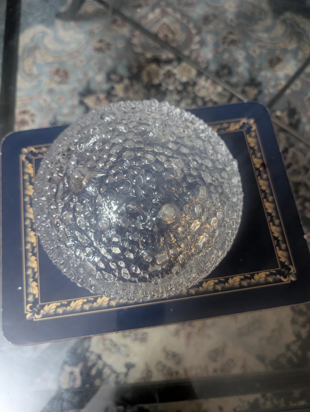 Clear Textured Glass Bowl - photo 2