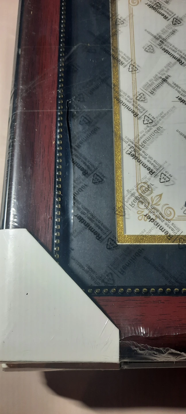 New x3 Diploma//Certificate Frame - Mahogany with Gold Beading - photo 4